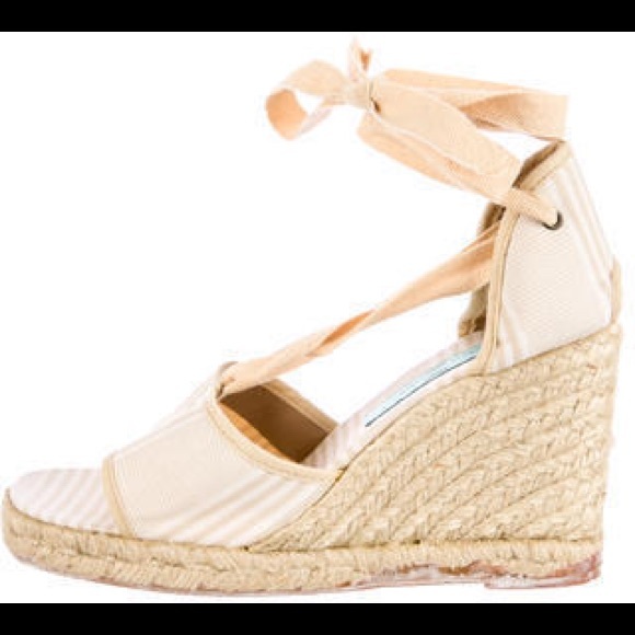 Anya Hindmarch Ankle Wrap Espadrille Wedges - Picture 2 of 7